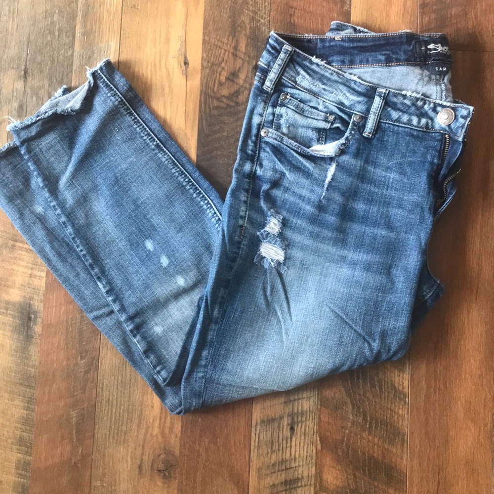 Silver Capri pants